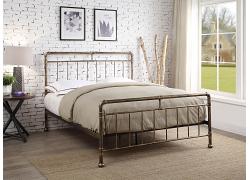 4ft6 Double Retro bed frame. Antique Bronze metal frame. Industrial style 1